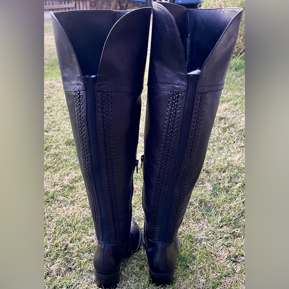 Vince Camuto Bendra Riding Boots Tall Riding Black Leather Boots Womens Size 6.5 - Picture 7 of 10